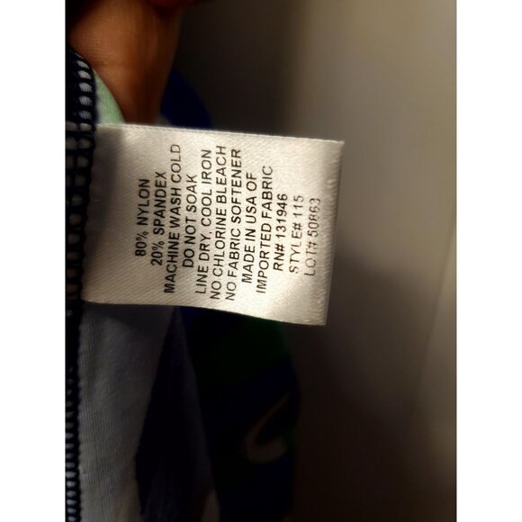 Jude Connally Blue & Green Swirl Print Sleeveless Keyhole Neckline Dress Small - Picture 5 of 10